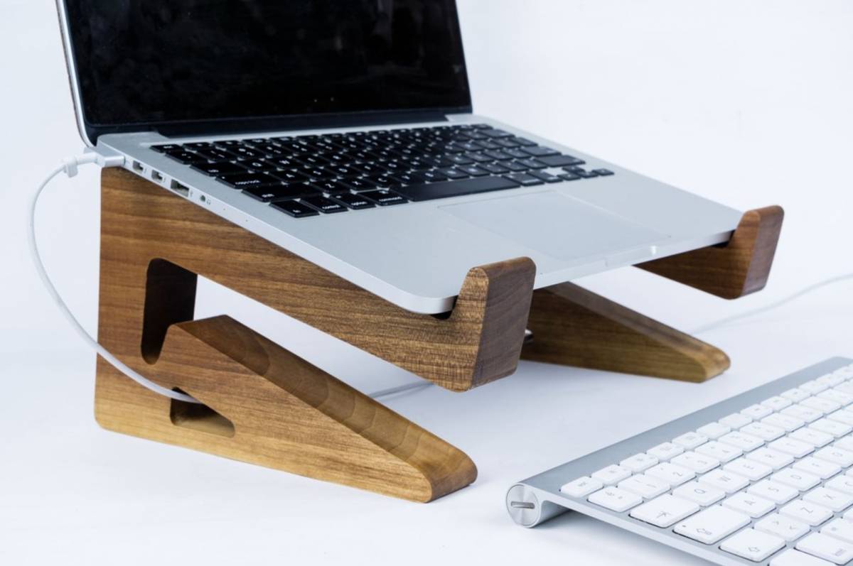 Galen Leather Walnut Wood MacBook Stand Review: Elegant, Ergonomic, and ...