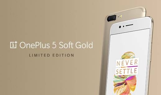 The OnePlus 5 Now Comes in a Limited Edition Soft Gold