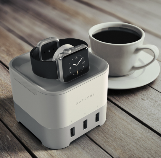 Satechi Smart Charging Stand Charges Apple Watch, FitBit Blaze, Smartphone and More