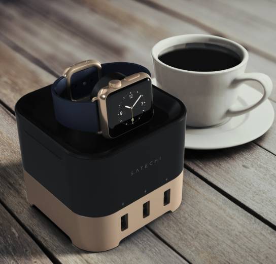 Satechi Smart Charging Stand Charges Apple Watch, FitBit Blaze, Smartphone and More