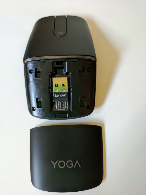 Storage of the USB Dongle in the Yoga Mouse