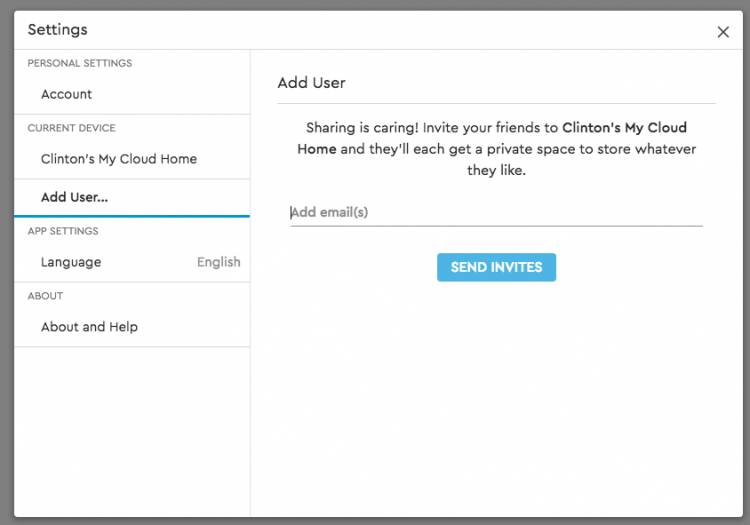 Invite Others to Share My Cloud NAS