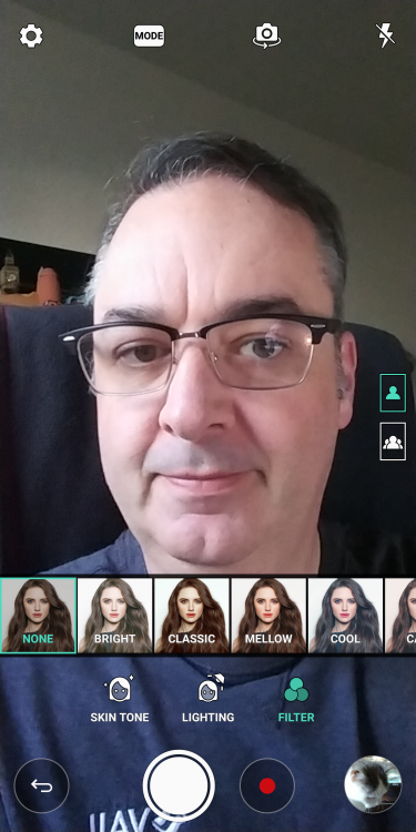 LG V30 Selfie Camera Modes