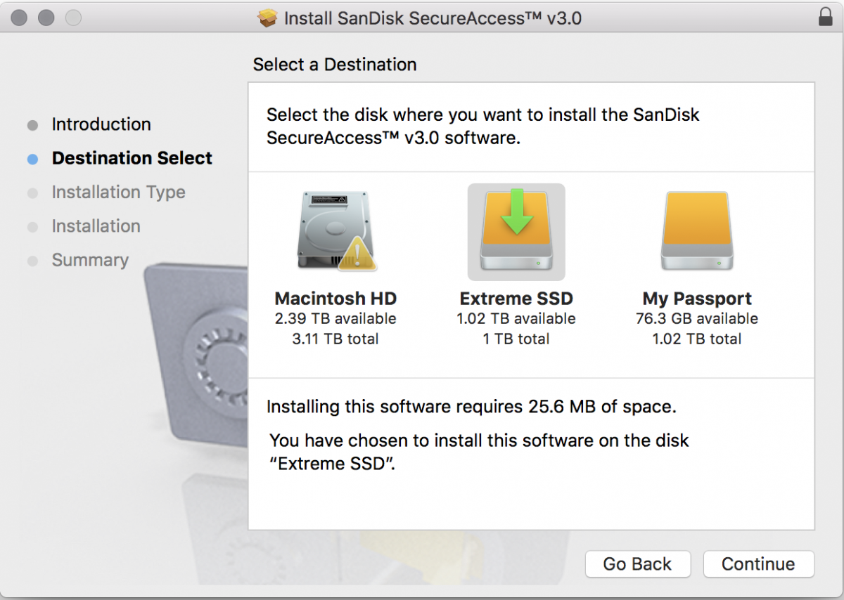 sandisk secure access install