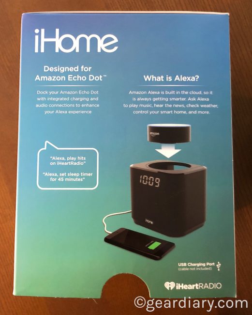 The iHome iAV2 Is a Dock with a Clock for Your Amazon Echo Dot