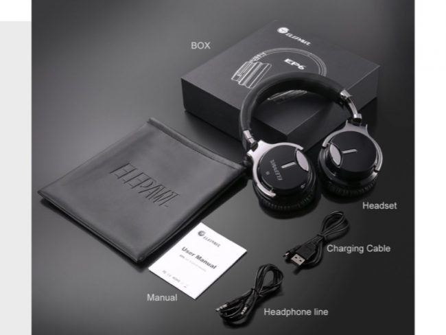 ELEPAWL EP6 Active Noise Canceling Wireless Bluetooth Headphones Offer Good Sound at a Great Value