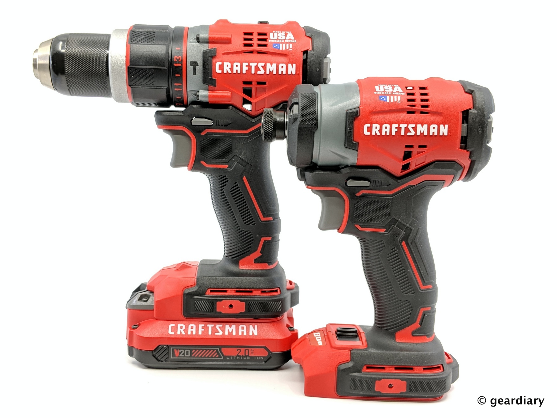 CRAFTSMAN V20 MAX Cordless Drill and Impact Driver, Power Tool Combo Kit  with Batteries and Charger