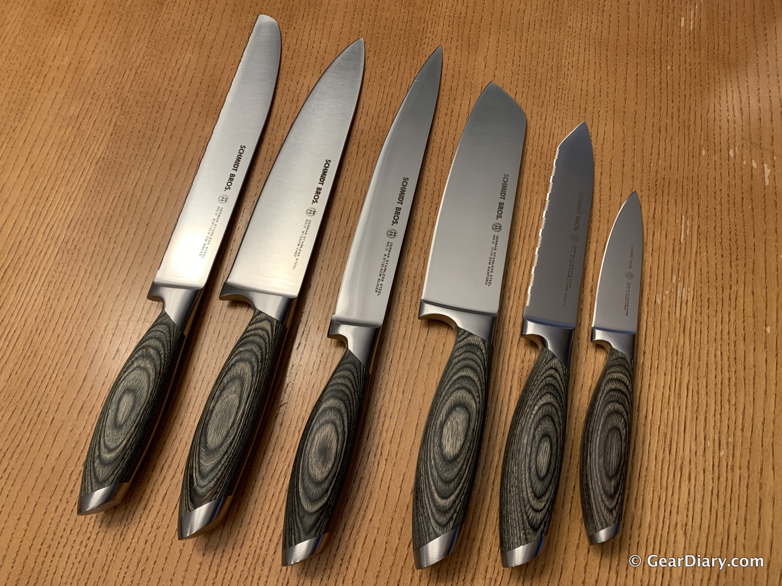 TOWER Kitchen Knives Set 5-PC Damascus Effect Acrylic Stand -Rose