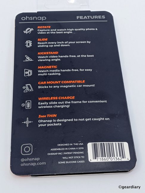 Ohsnap packaging