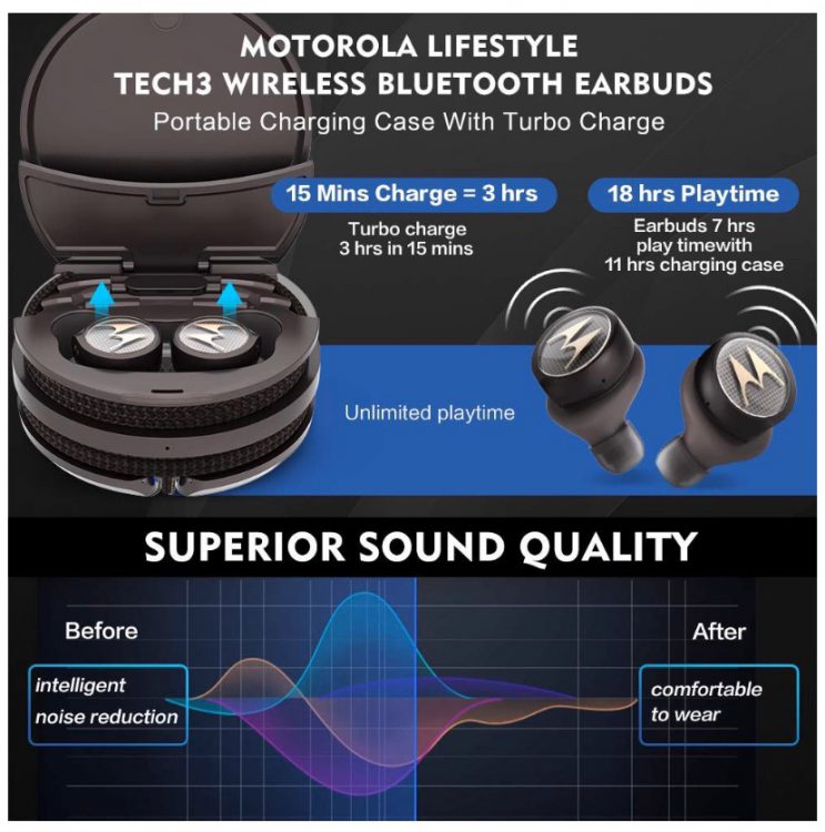 Motorola TECH3 3-in-1 True Wireless Headphones Offer Something New