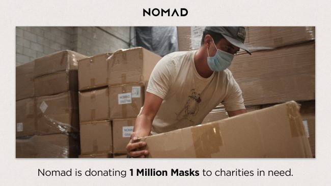 Nomad Is Donating One Million Masks to Non-Profits