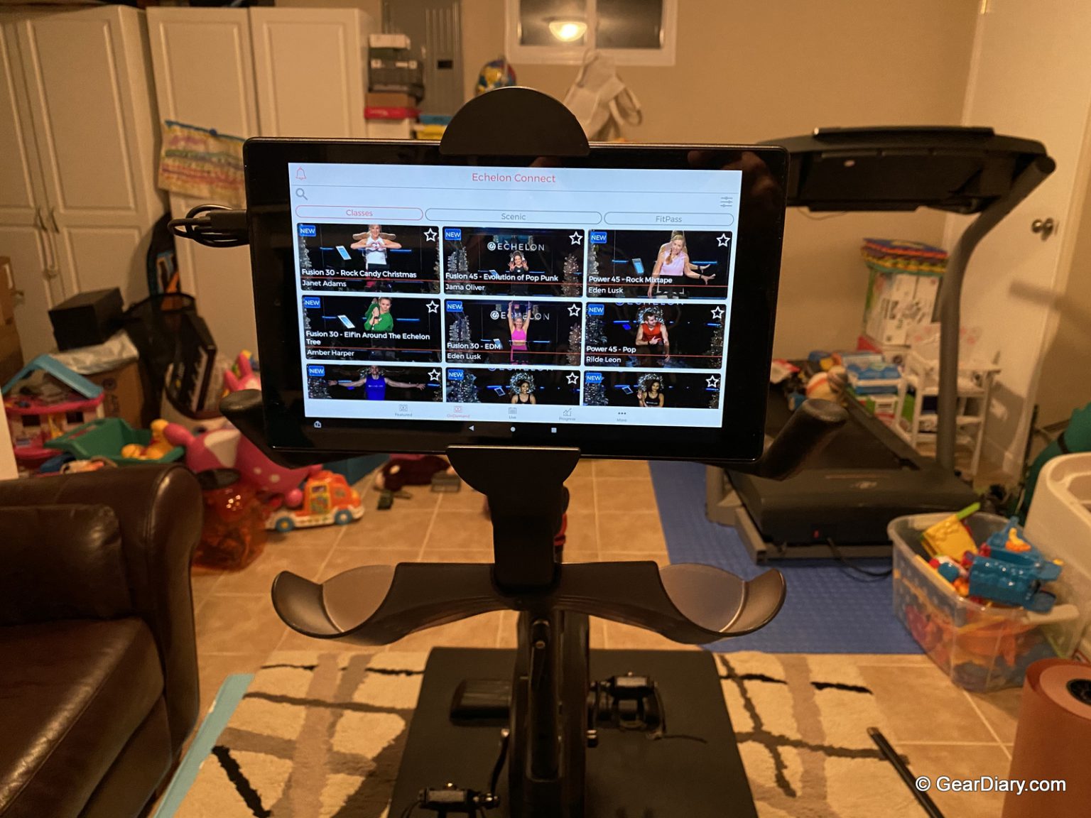 connect echelon bike to tv