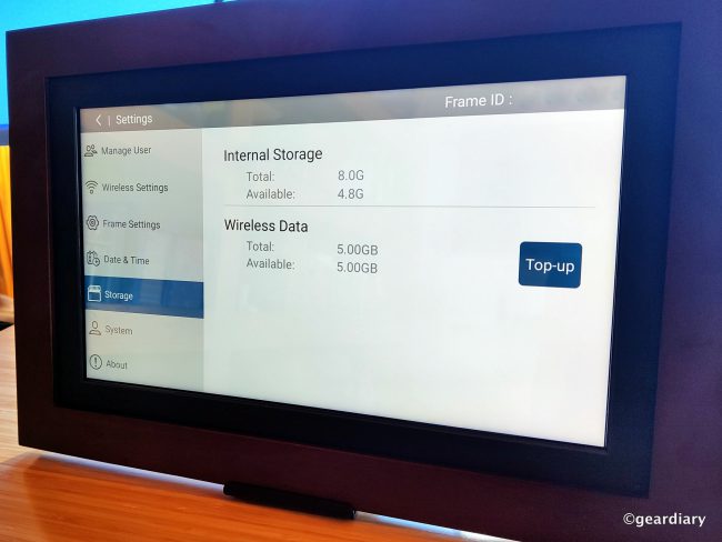 brookstone smart photo frame