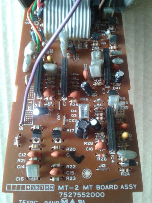 Boss MT-2 'Metal Zone' guitar effect pedal circuit board