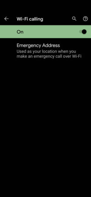 Google Pixel 5 Wi-Fi Calling on AT&T