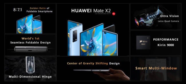 Huawei Mate X2 Launch Teases Excellent Hardware That Won't Be Coming to the US
