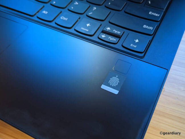 Lenovo Yoga 9i fingerprint sensor