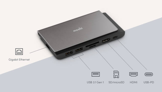 Moshi Symbus Mini 7-in-1 Portable USB-C Hub 
