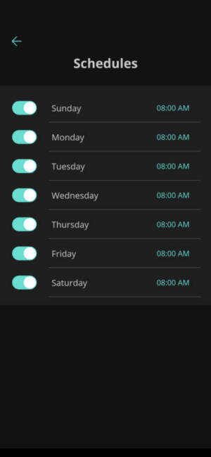 eufy Home app schedules