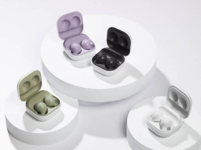 Samsung Galaxy Buds2 in all four colors
