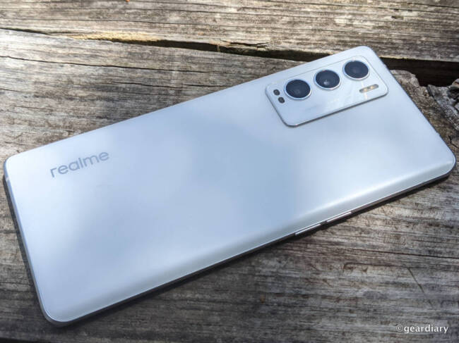 The back of the Realme GT Explorer Master Edition showing the camera array