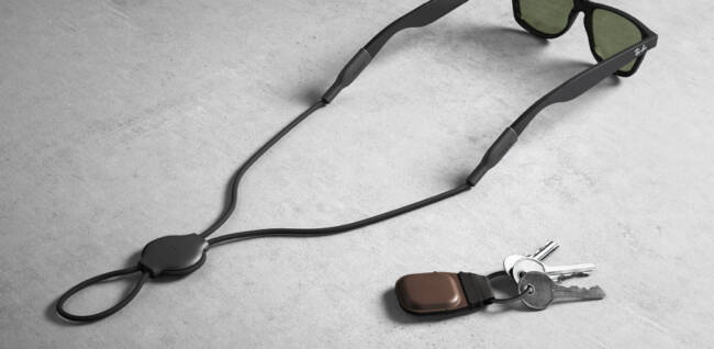 Nomad Leather Keychain for AirTag and Glasses Strap for AirTag