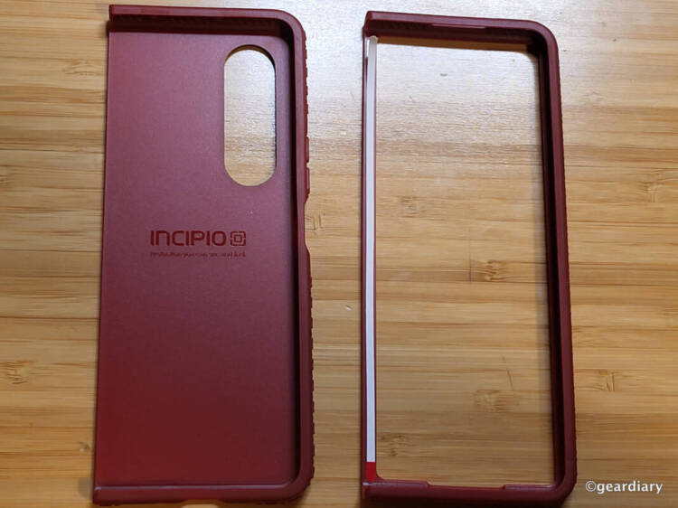 The two pieces that make up the Incipio Grip for Samsung Galaxy Z Fold3