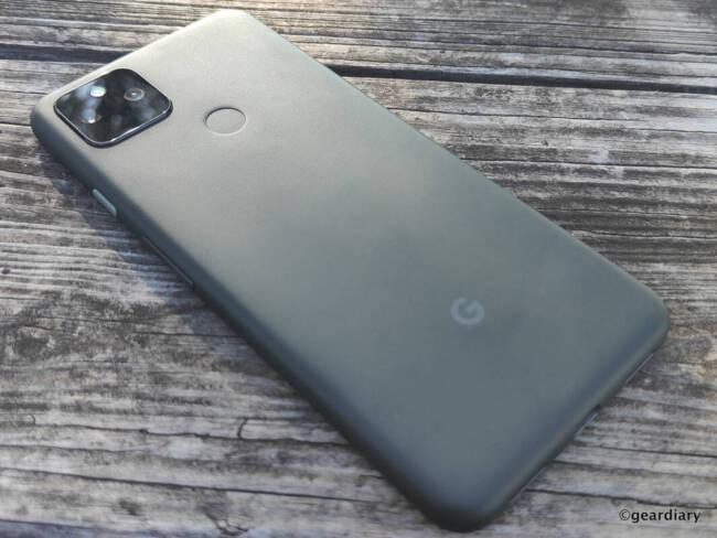 The back of the Google Pixel 5a.