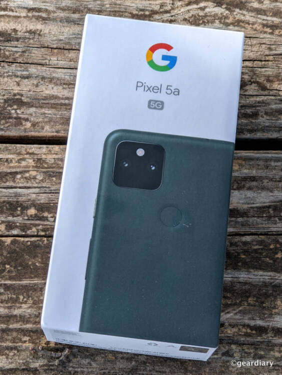 The Google Pixel 5a box
