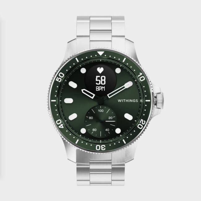 The Withings ScanWatch Horizon in green.