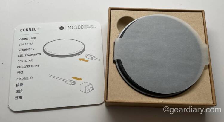 Master & Dynamic MC100 Wireless Charge Pad in box