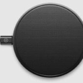 Master & Dynamic MC100 Wireless Charge Pad in Gunmetal Aluminum with Black Coated Canvas