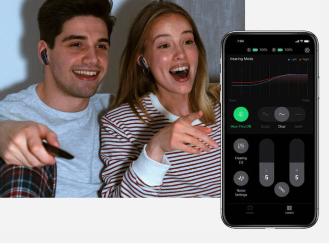 Olive Pro Audio Enhancing Earbuds app.