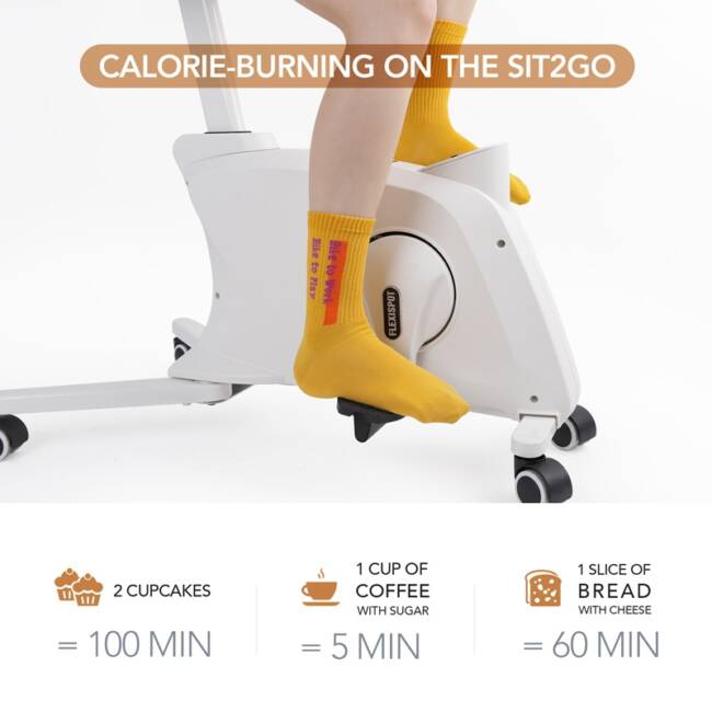 Calorie burning graph for the Flexispot Sit2Go 2-in-1 Fitness Chair