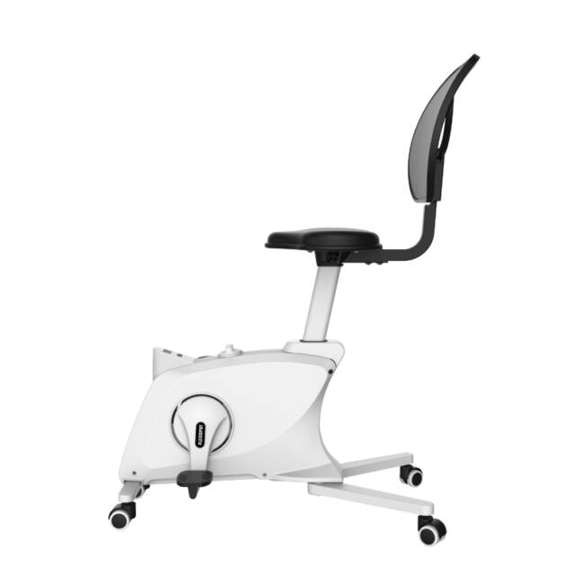 Flexispot Sit2Go 2-in-1 Fitness Chair Review: Lets You Stay Productive and Keep in Shape 3 Side view of a white Flexispot Sit2Go 2-in-1 Fitness Chair