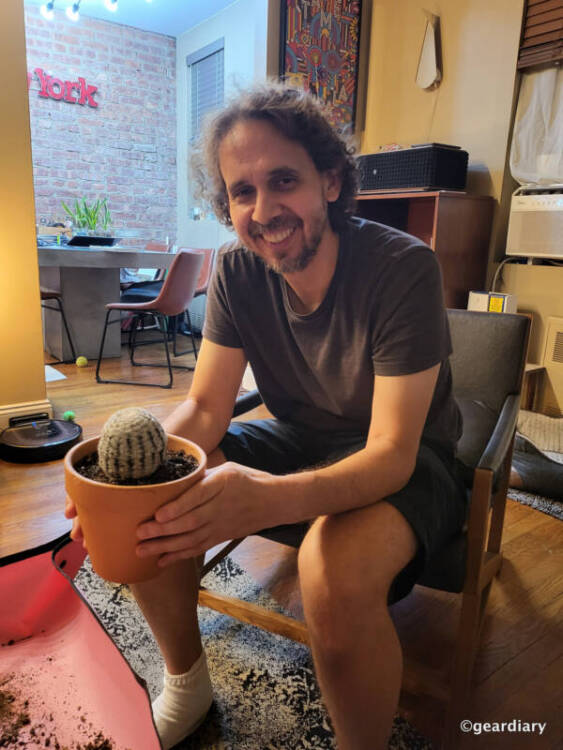 Freshly potted cactus from the ranch, now living with its new caretaker in Manhattan.