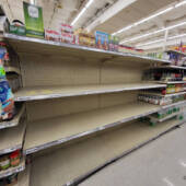 Depressing find of empty shelves at the San Angelo HEB when I needed to pick up some canning supplies.