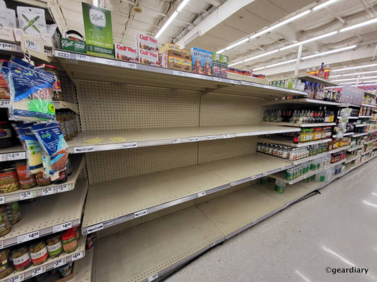 Depressing find of empty shelves at the San Angelo HEB when I needed to pick up some canning supplies.