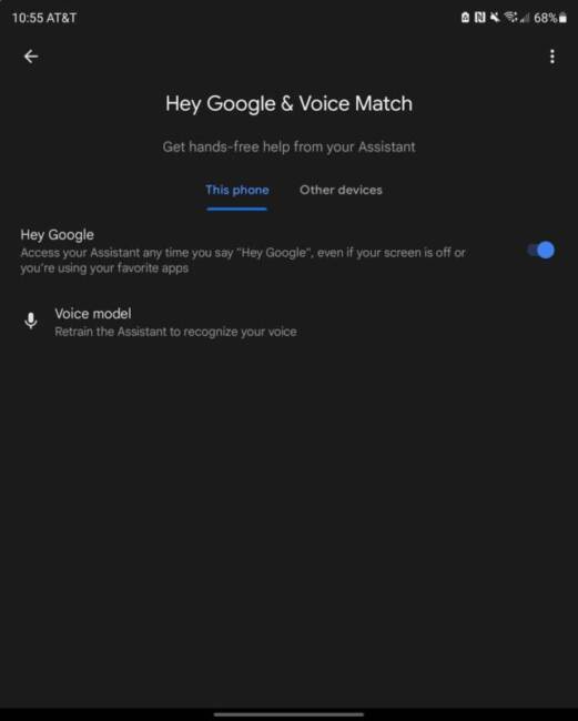 How to turn on Hey Google on the Samsung Galaxy Z Fold3.