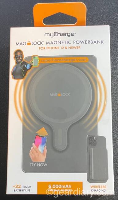 myCharge MAG-LOCK MagSafe Powerbank in retail packaging.
