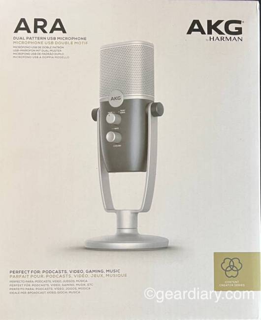 AKG Ara Microphone retail packaging