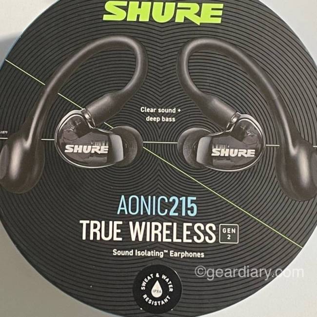 Shure AONIC 215 Gen 2 True Wireless Earphones retail packaging