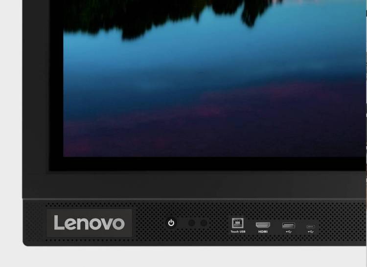 Front input ports on the Lenovo ThinkVision T86