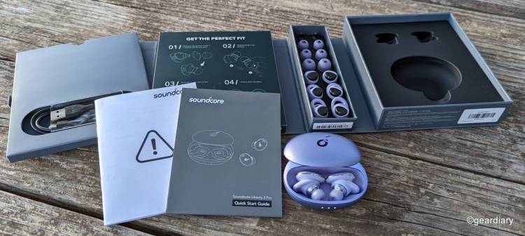 Inside the Soundcore Liberty 3 Pro retail packaging, there are plenty of sizing and fit accessories.