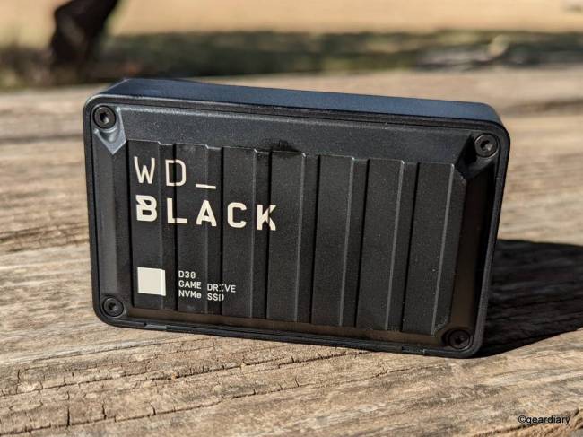 Front of the WD_BLACK D30 Game Drive SSD.
