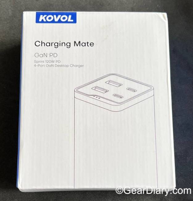 KOVOL Sprint 120W GaN Desktop Charger retail packaging