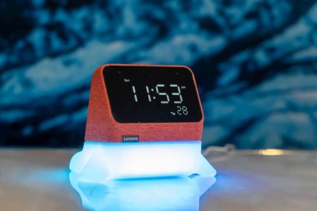 Lenovo Smart Clock Essential Gains Alexa and Ambient Light Docks