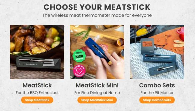 Different types of MeatStick Wireless Meat Thermometers