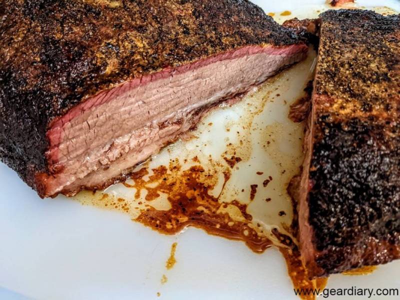 Brisket cooked on a smoker powered by the EcoFlow DELTA Max