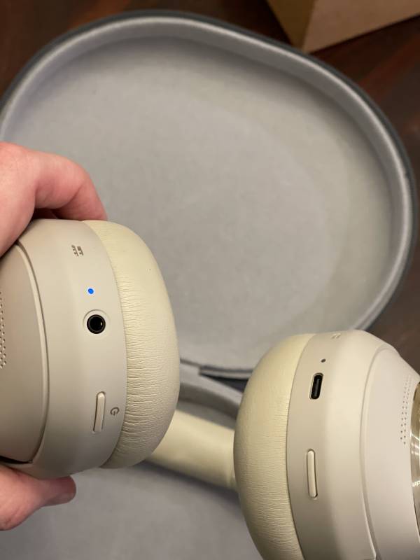 Physical buttons on the Cleer Alpha headphones